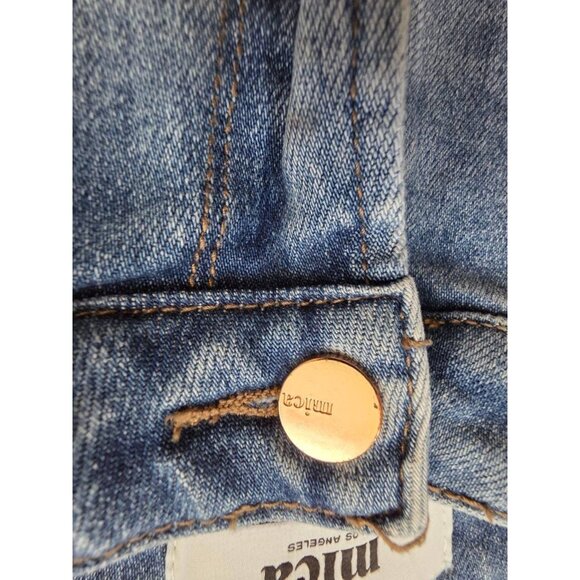 Mica Los Angeles Jeans Women's Straight Leg Raw Hem Pockets Blue Size 26 A001247 - Picture 5 of 11